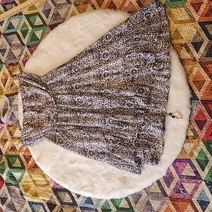 Free People Blue Safari Halter Tie Strapless  Boho Hippie Beach Summer Dress